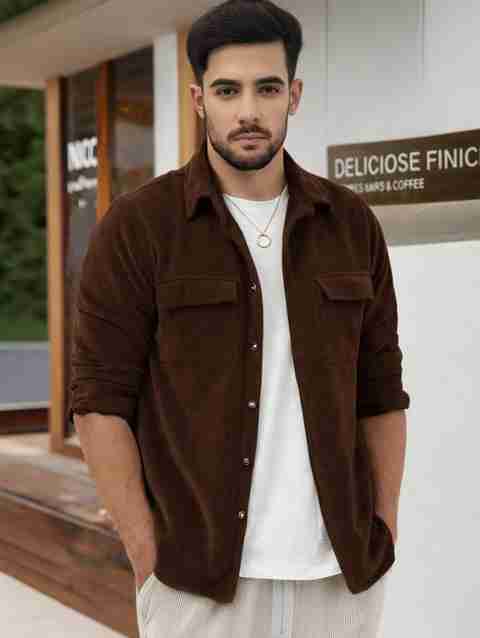 COMBRAIDED Men Comfort Fit Self Design Spread Collar Casual Shirt - Image 5