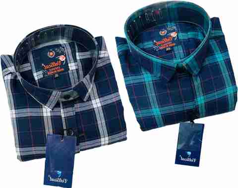 Vellical Men Slim Fit Checkered Spread Collar Casual Shirt (Pack of 2) - Image 5