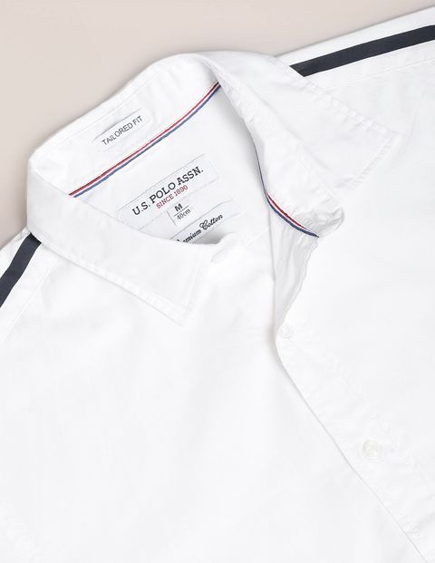 U.S. POLO ASSN. Men Regular Fit Solid Spread Collar Casual Shirt - Image 6