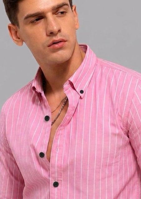 JACKBELLA Men Regular Fit Striped Spread Collar Casual Shirt - Image 6