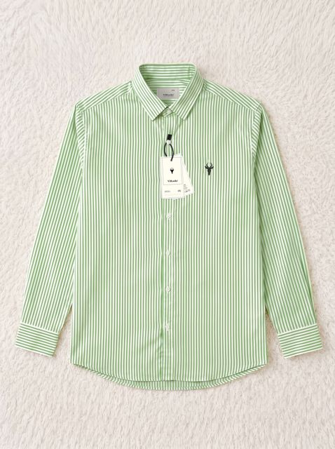 vdlooks Men Regular Fit Striped Spread Collar Casual Shirt - Image 4