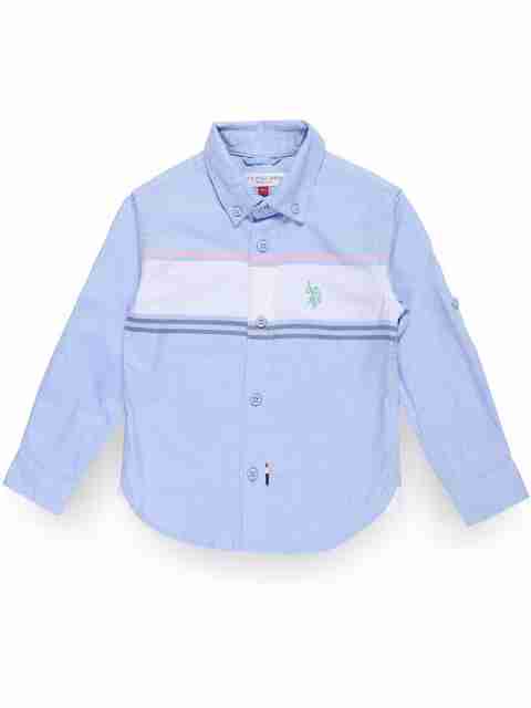 U.S. POLO ASSN. Boys Regular Fit Color Block Casual Shirt - Image 5