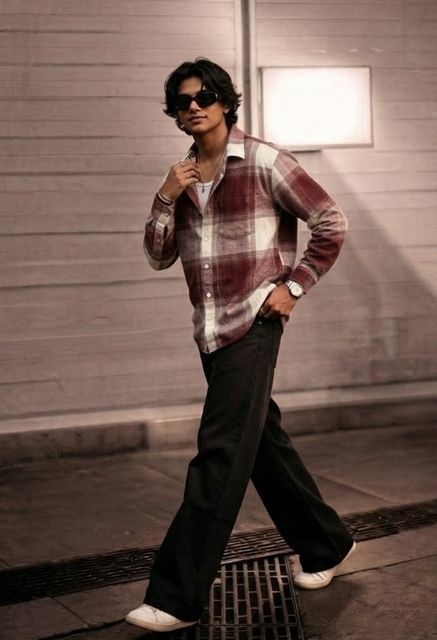 Xfggggy Men Boxy Fit Checkered Spread Collar Casual Shirt - Image 6