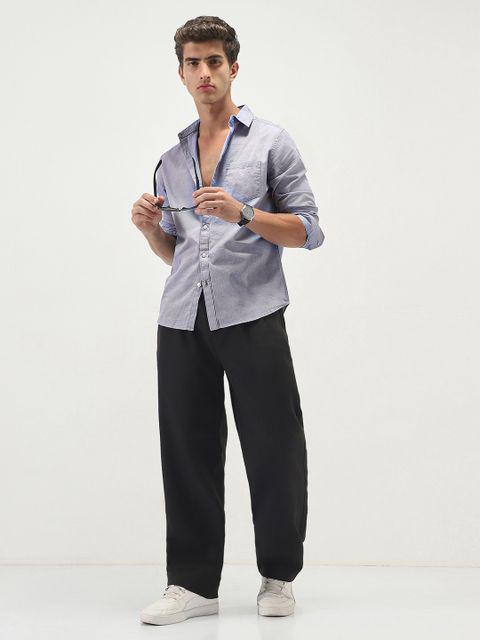 Urbano Fashion Men Regular Fit Solid Spread Collar Casual Shirt - Image 8