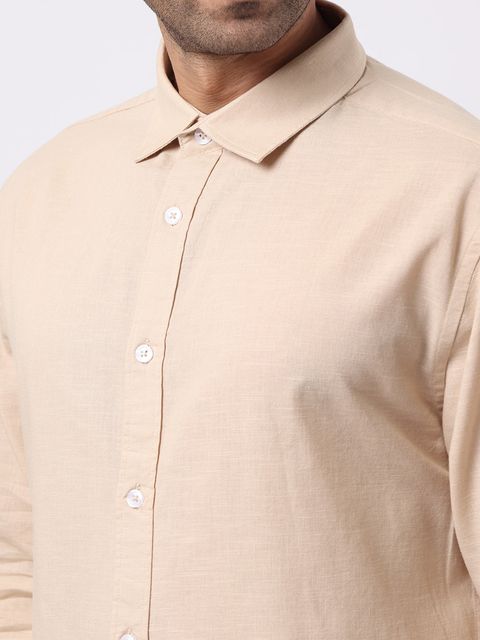 MANIAC Men Regular Fit Solid Spread Collar Casual Shirt - Image 6