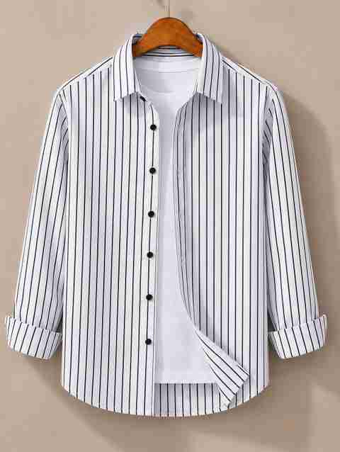 JACKBELLA Men Regular Fit Striped Spread Collar Casual Shirt - Image 5