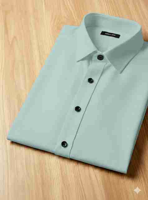 CrisPet Men Regular Fit Solid Spread Collar Casual Shirt - Image 5