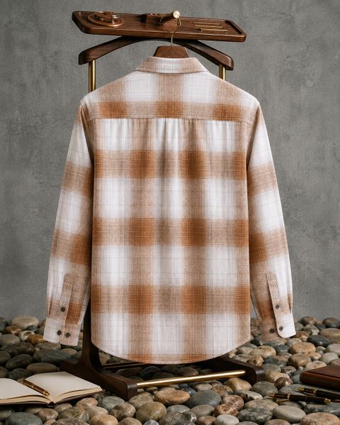 Black Deer Men Regular Fit Checkered Spread Collar Formal Shirt - Image 4