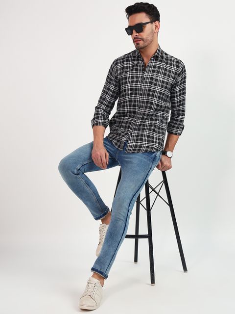 youth first Men Regular Fit Checkered Spread Collar Casual Shirt (Pack of 3) - Image 8