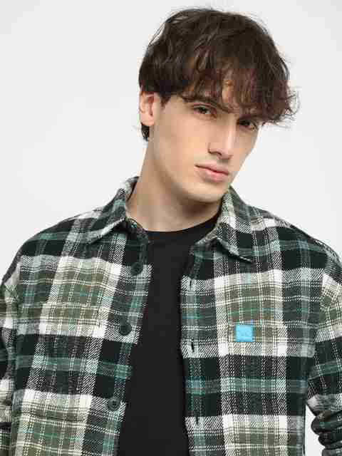 THE BEAR HOUSE Men Relaxed Fit Checkered Spread Collar Casual Shirt - Image 5