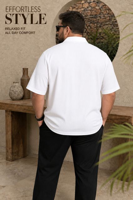 FitAura Men Regular Fit Self Design Spread Collar Casual Shirt - Image 6