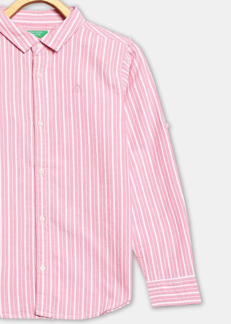 United Colors of Benetton Boys Regular Fit Striped Casual Shirt - Image 7