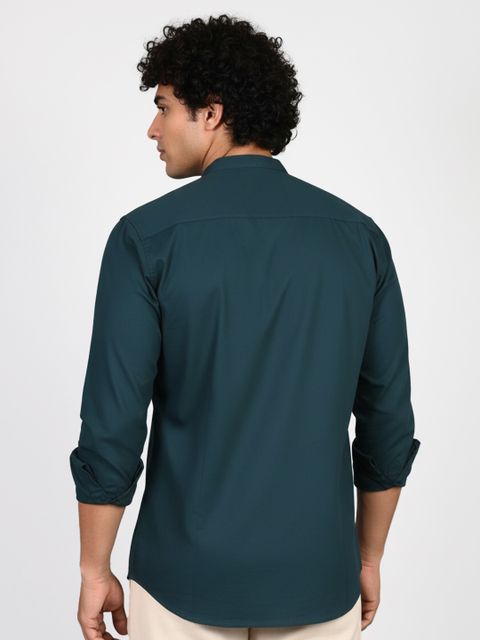 FUBAR Men Slim Fit Solid Mandarin Collar Casual Shirt (Pack of 2) - Image 8