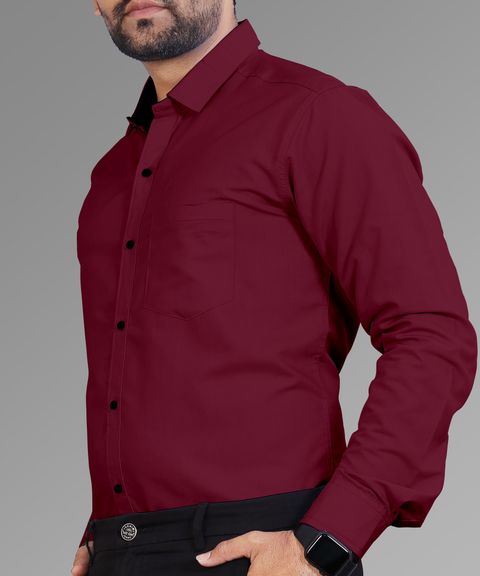 COMBRAIDED Men Regular Fit Solid Spread Collar Casual Shirt - Image 7