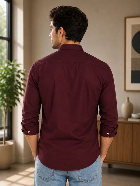 FUBAR Men Slim Fit Solid Mandarin Collar Casual Shirt - Image 8
