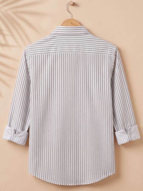 METRONAUT Men Regular Fit Striped Spread Collar Casual Shirt - Image 6