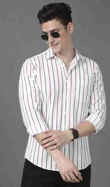Hems trends Men Regular Fit Striped Spread Collar Casual Shirt - Image 5