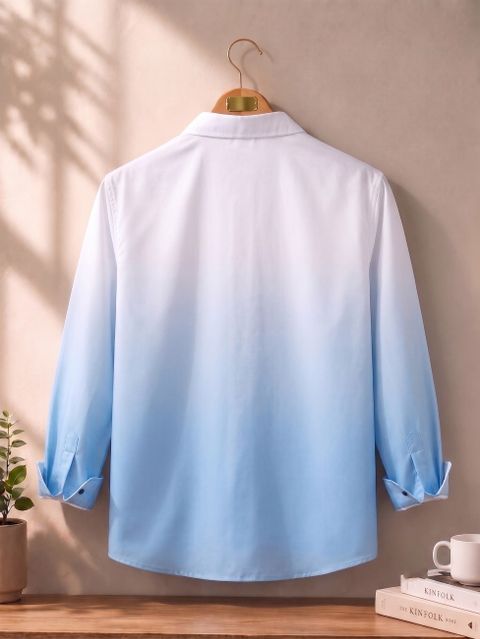 bollydolldesigner Men Regular Fit Dyed/Ombre Casual Shirt - Image 6