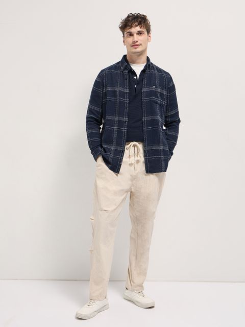 THE BEAR HOUSE Men Slim Fit Checkered Button Down Collar Casual Shirt - Image 8