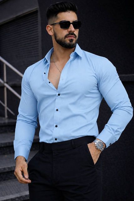 JCOSTA Men Regular Fit Solid Spread Collar Casual Shirt - Image 7
