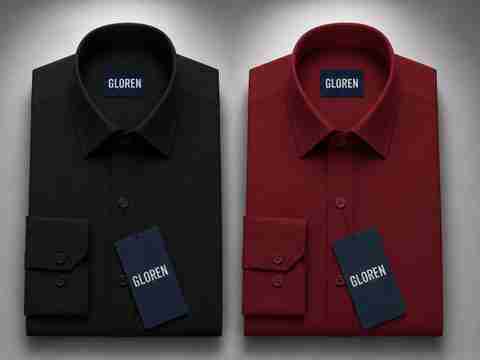 GLOREN Men Regular Fit Solid Spread Collar Formal Shirt (Pack of 2) - Image 5