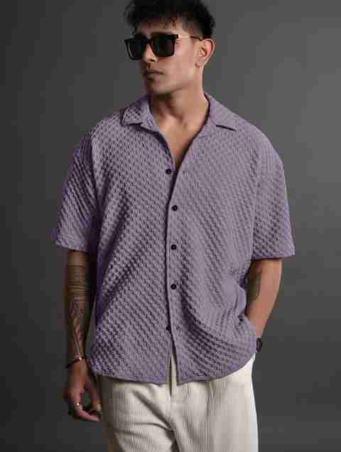 Hemline Men Regular Fit Self Design Casual Shirt - Image 2