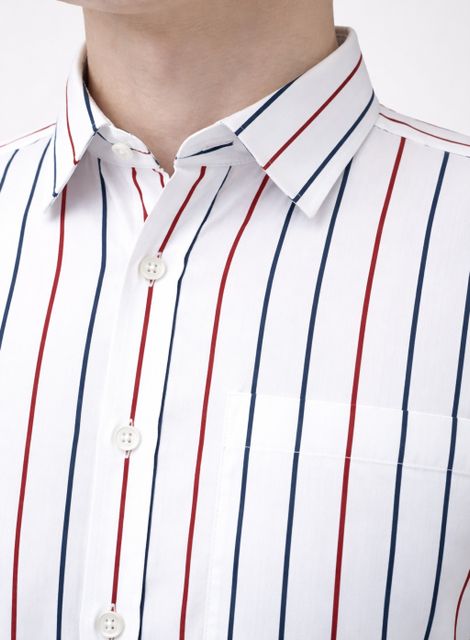 Hems trends Men Regular Fit Striped Spread Collar Casual Shirt - Image 8