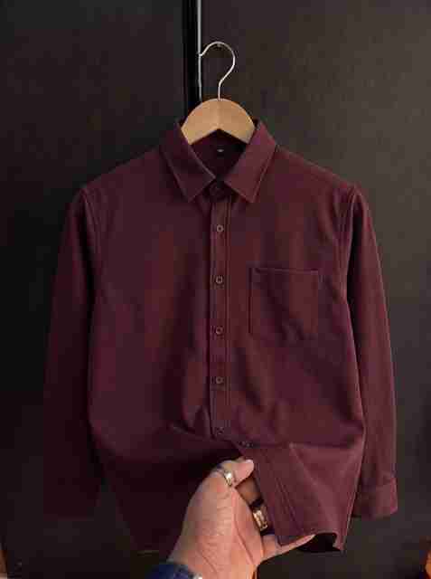 Virastix Men Regular Fit Solid Spread Collar Casual Shirt - Image 5