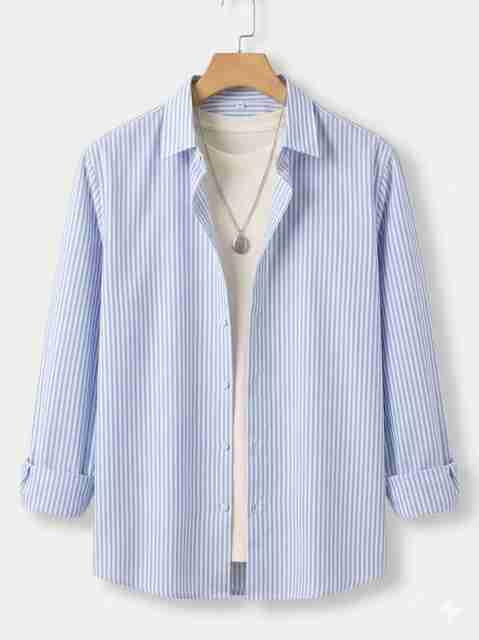 METRONAUT Men Regular Fit Striped Spread Collar Casual Shirt - Image 3