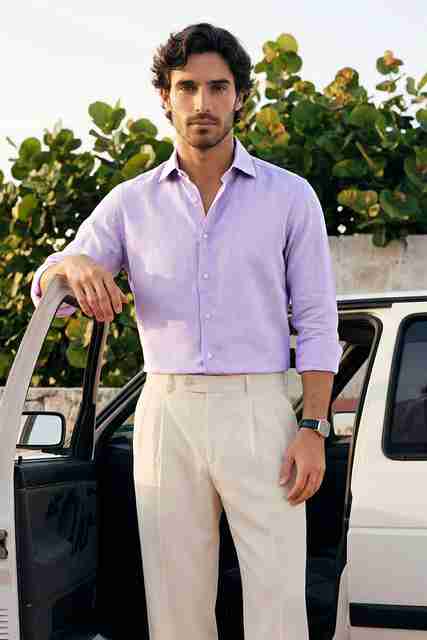 Snitch Men Slim Fit Solid Spread Collar Formal Shirt - Image 5