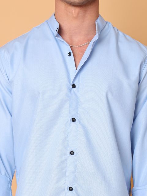 METRONAUT Men Regular Fit Solid Spread Collar Casual Shirt - Image 5