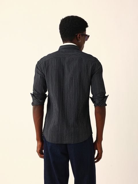 THE BEAR HOUSE Men Slim Fit Striped Casual Shirt - Image 6