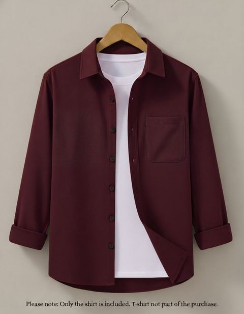 Virastix Men Regular Fit Solid Spread Collar Casual Shirt - Image 6