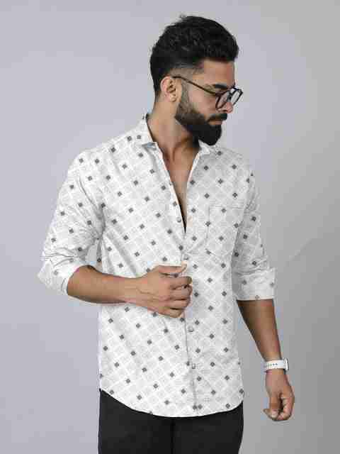 LAXMITRENDS Men Regular Fit Printed Cut Away Collar Casual Shirt - Image 5