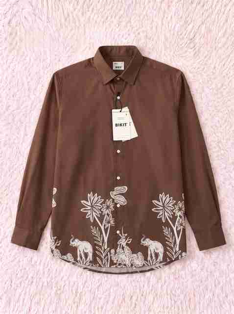 BIKIT Men Regular Fit Printed Mandarin Collar Casual Shirt - Image 5