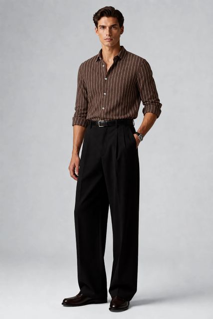 Mischief Monkey Men Regular Fit Striped Casual Shirt - Image 6