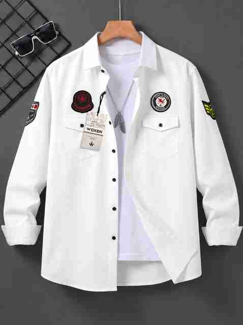 WOXEN Men Regular Fit Solid Spread Collar Casual Shirt - Image 5