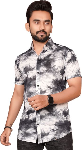 Tyzlo Men Regular Fit Printed Spread Collar Casual Shirt - Image 7