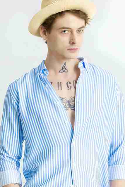 RODEIZ Men Slim Fit Striped Casual Shirt - Image 5
