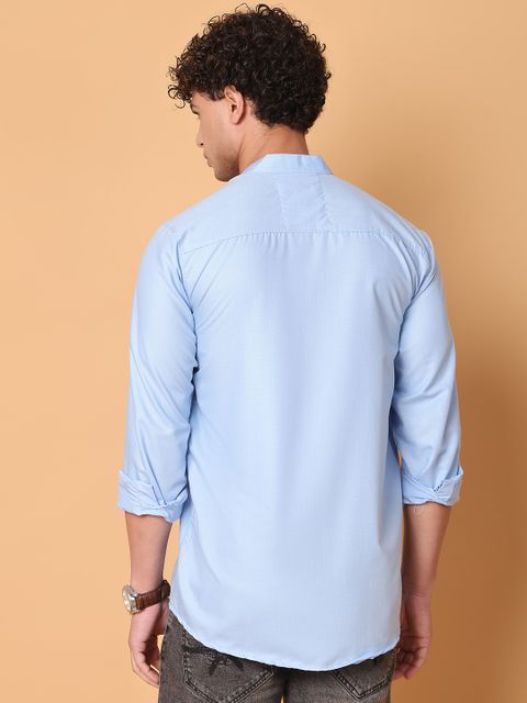 METRONAUT Men Regular Fit Solid Spread Collar Casual Shirt - Image 4