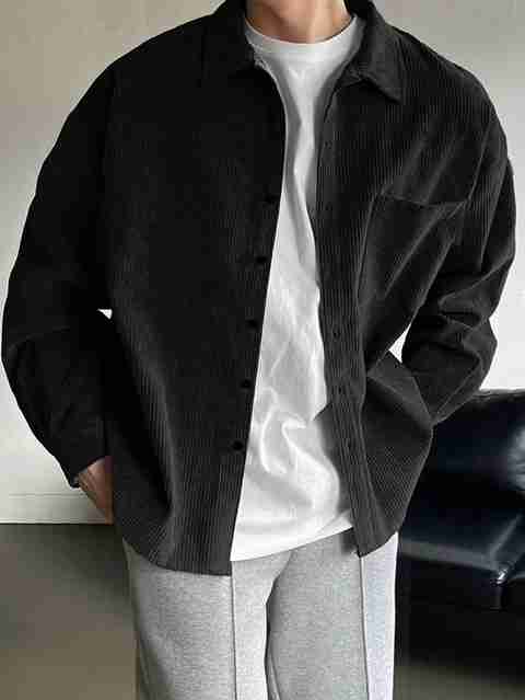 HOODLER Men Regular Fit Solid Spread Collar Casual Shirt - Image 4