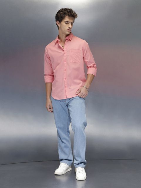 WROGN Men Slim Fit Solid Casual Shirt - Image 6