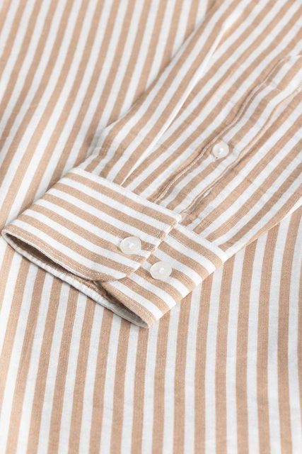 ISUEL FAB Men Regular Fit Striped Button Down Collar Casual Shirt - Image 8