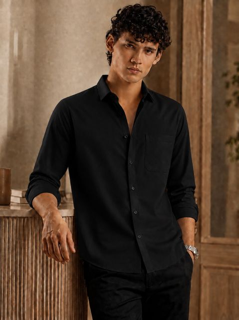 mozero Men Regular Fit Solid Spread Collar Casual Shirt (Pack of 2) - Image 7