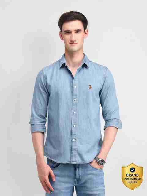 U.S. Polo Assn. Denim Co. Men Slim Fit Blue Casual Shirt - Image 5