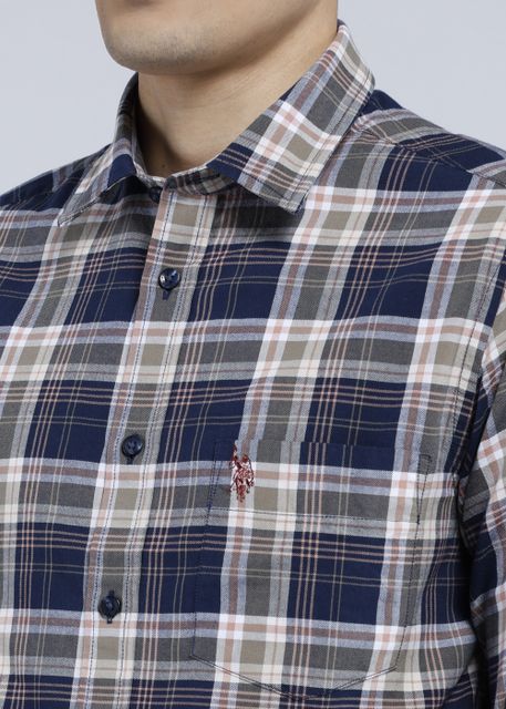 U.S. POLO ASSN. Men Tailored Fit Checkered Casual Shirt - Image 8