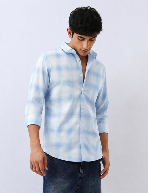 S-LINE Men Regular Fit Checkered Spread Collar Casual Shirt - Image 6