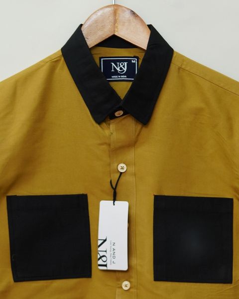N AND J Men Regular Fit Solid Spread Collar Casual Shirt - Image 6