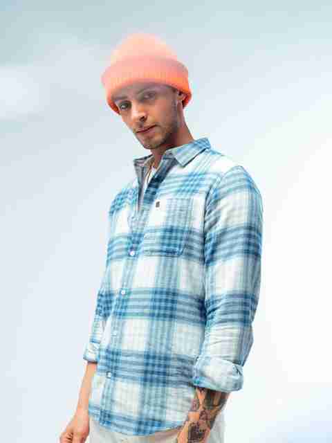 THE BEAR HOUSE Men Slim Fit Checkered Casual Shirt - Image 5