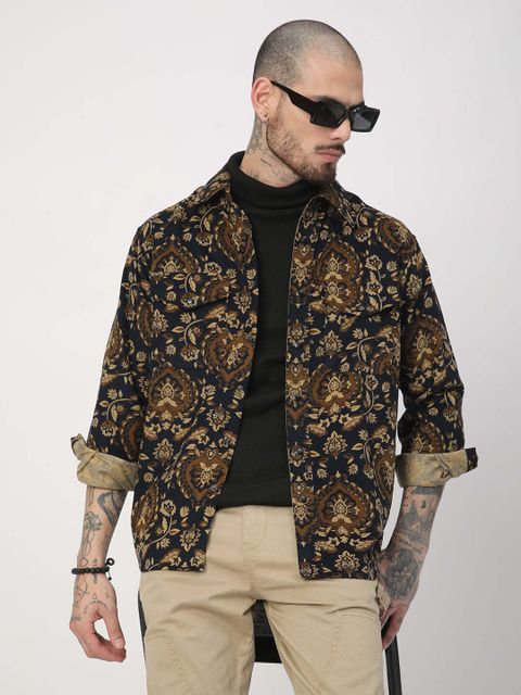 VASTRADO Men Regular Fit Printed Cut Away Collar Casual Shirt - Image 8
